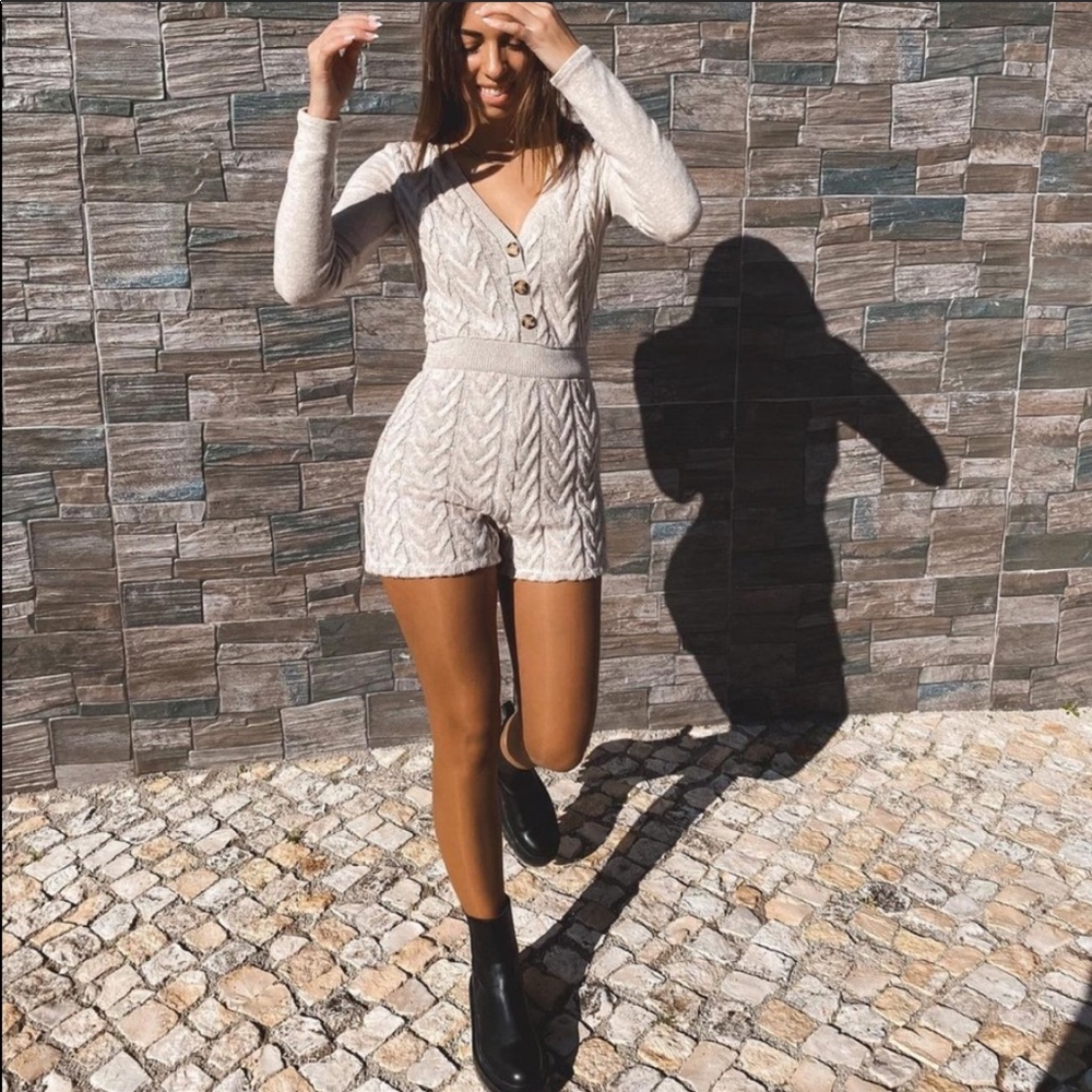 Zara Cable Knit Jumpsuit - Picture 10 of 16